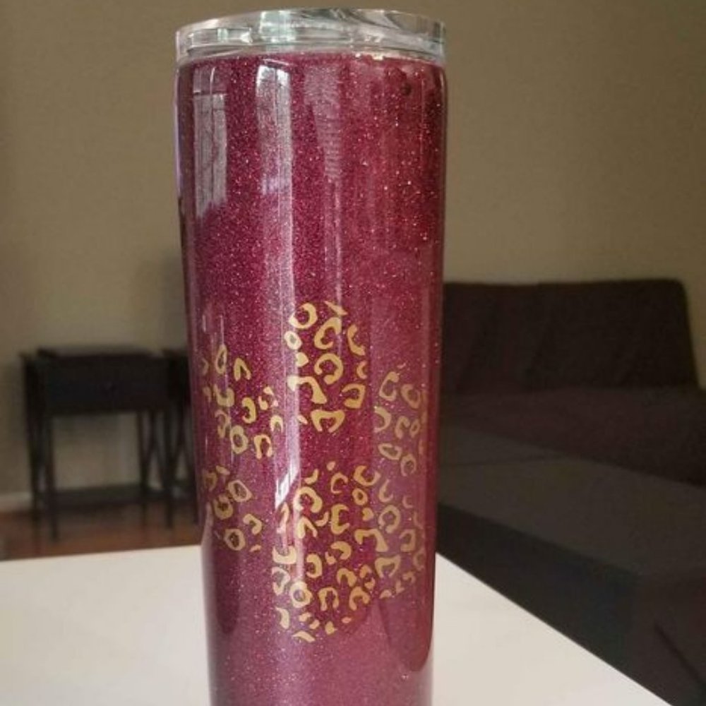 New, Never Used Dog Paw Print Tumbler